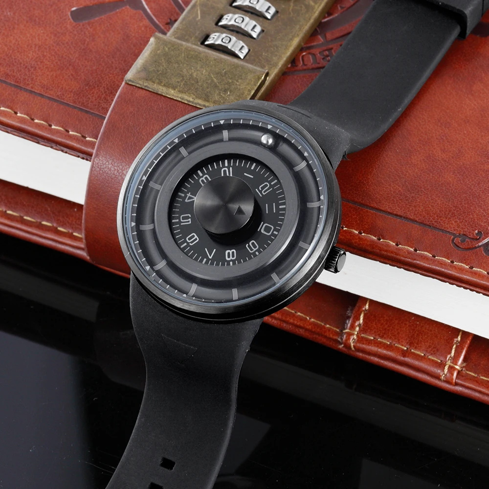 Erkek kol saati наручные часы с магнитным шаром для мужчин s часы лучший бренд класса люкс силиконовые водонепроницаемые спортивные повседневные кварцевые часы для мужчин