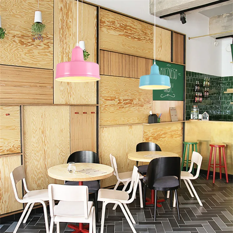 

Modern Minimalist Pendant Lamp Creative Led Bar Living Room Bedroom Cafe Tea Shop Restaurant Acrylic Colorful Light Fixtures