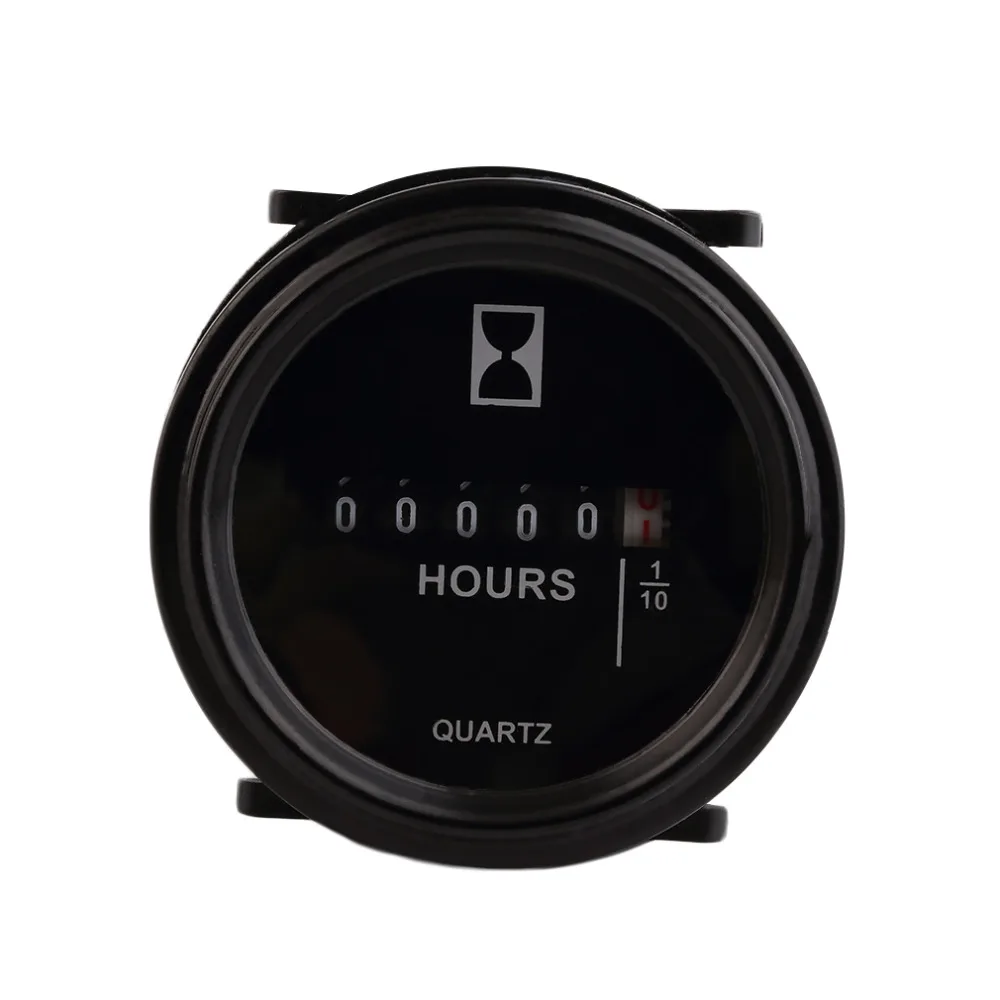 Hot 2" Round Hour Meter Hourmeter Cart Marine Boat Generator Engine 10 80VDC Black Newhour
