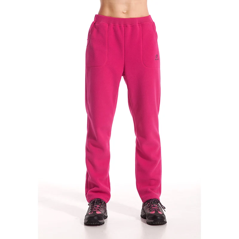 women autumn hunting pants warm polar fleece trouser for outdoor female soft comfortable sports full length