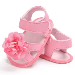 Сладкие девочки большой цветок Prewalkers обувь детская кроватка Bebe Принцесса первые ходоки мягкая детская подошве обуви для новорожденных