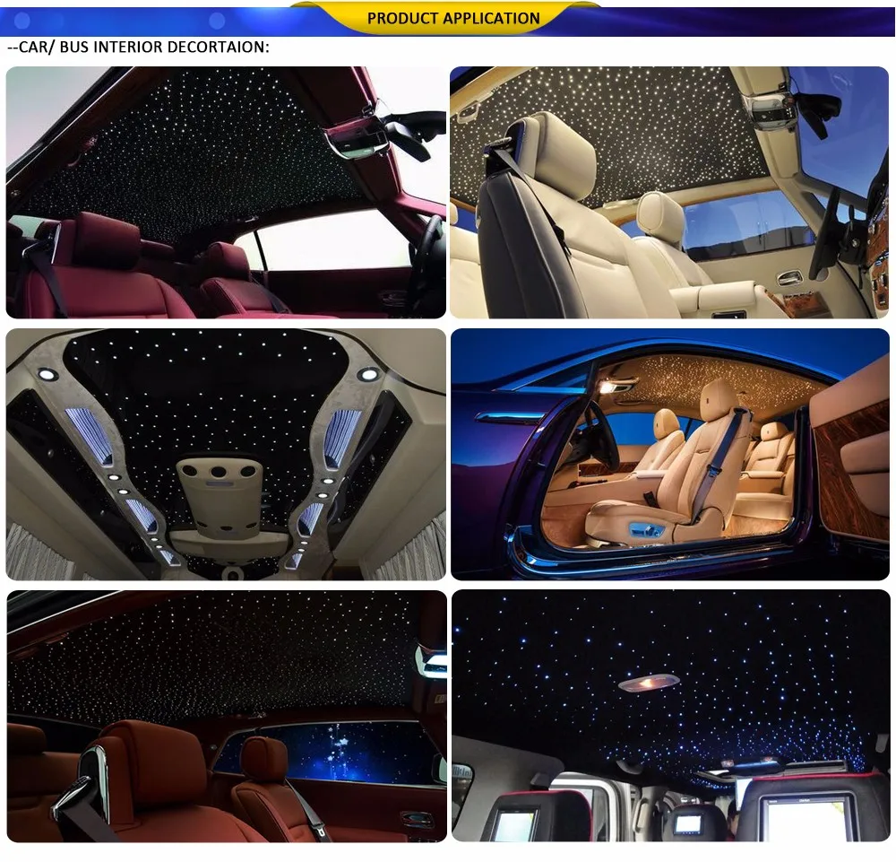 car star ceiling using Cree chip 3W RGB LED fiber optic engine for all kind of optical fibre