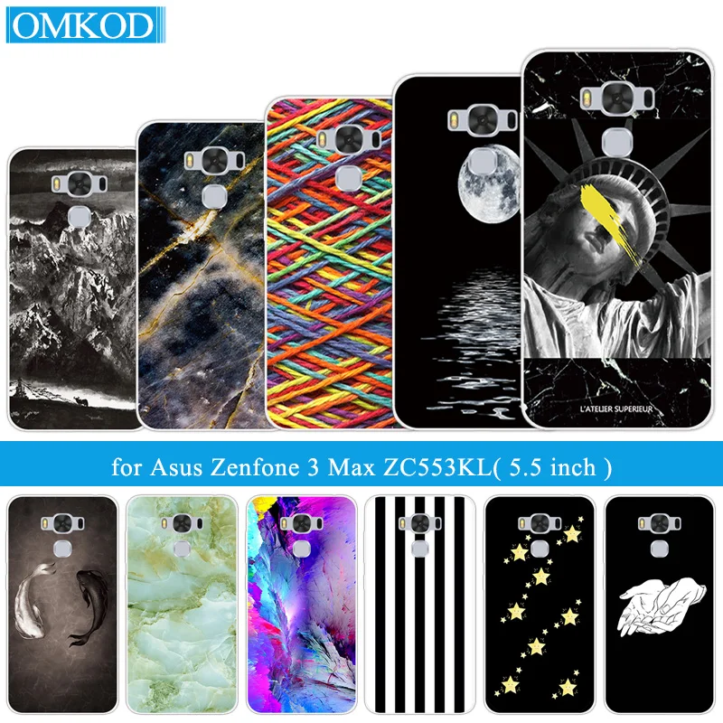 

For Asus Zenfone 3 Max ZC553KL Fundas For Asus ZC553KL Cover Clear Soft TPU Silicone zc553kl 5.5 inch Fish Phone Cases
