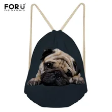 FORUDESIGNS ПУД собака школьниц небольшой шнурок сумка милые животные Ленивец принт Для женщин Mochila хранения сумки подпруга сумки на плечо