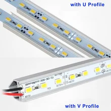 12 в 1 м светодиодный светильник 12 В SMD 5630 жесткий ленточный светильник 72 светодиодный s теплый белый холодный белый с U или V профильными зажимами 120 шт./партия DHL