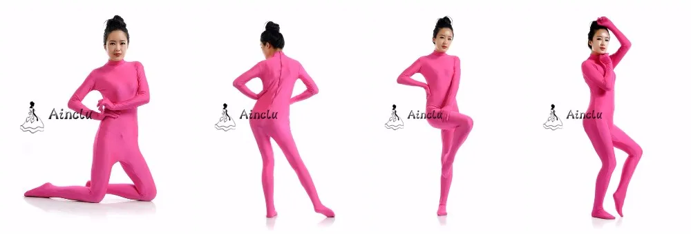 Ainclu Women’s Hoodless Zentai Catsuit Multicolor -Zentai shop online
