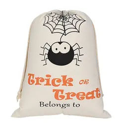 Хэллоуин мешки трюк или лечения конфеты завязками сумка для детей Подарки подарок