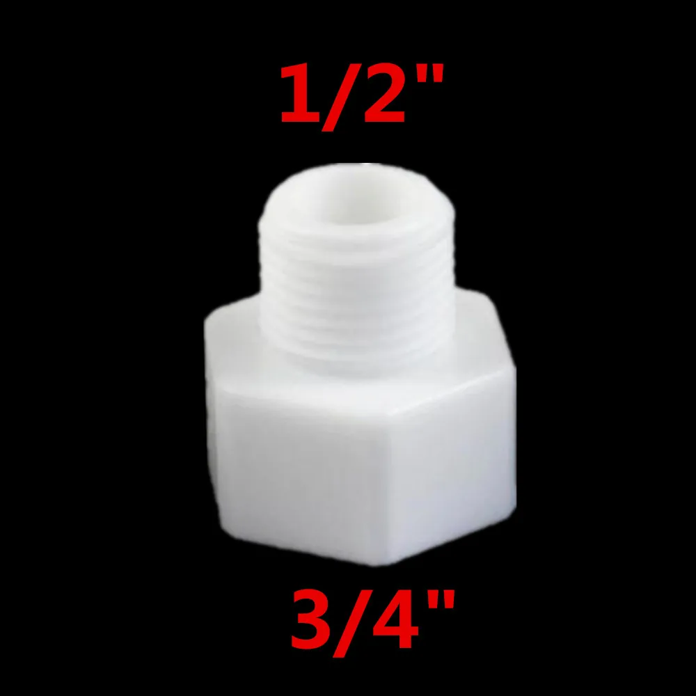 Plastic hose pipe fittings F/M 1/2" 3/4" PT male to female thread hex bushing pipe fittings adapter pipe fitting hose pipe fitting tee adapter