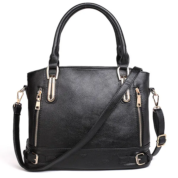 LANZHIXIN Роскошные брендовые Дизайнерские повседневные женские кожаные сумки, сумка-тоут, модные женские сумки через плечо для женщин SD831 - Цвет: Black Bag