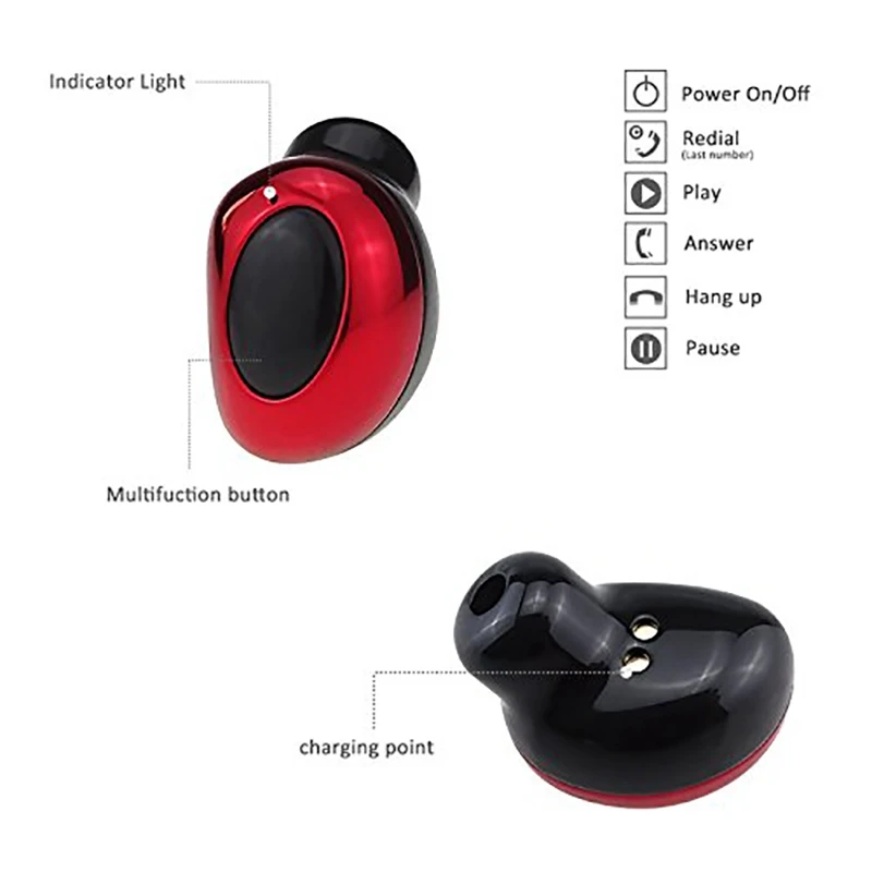 Vtin Mini Wireless Bluetooth Earphones In Ear Earpiece Invisible Headset Handsfree Magnet USB Charger Earbuds Cordless Earphones (21)