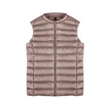 Новинка года Женская безрукавка осень-зима ультра легкое белое утка пуховой жилет пальто женский тонкий теплый Тонкий Жилеты A516