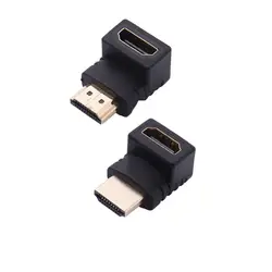 2 шт HDMI прямоугольный 1,4 адаптер для мужчин и женщин 90 градусов/270 градусов для 1080 p 3D tv lcd HD tv