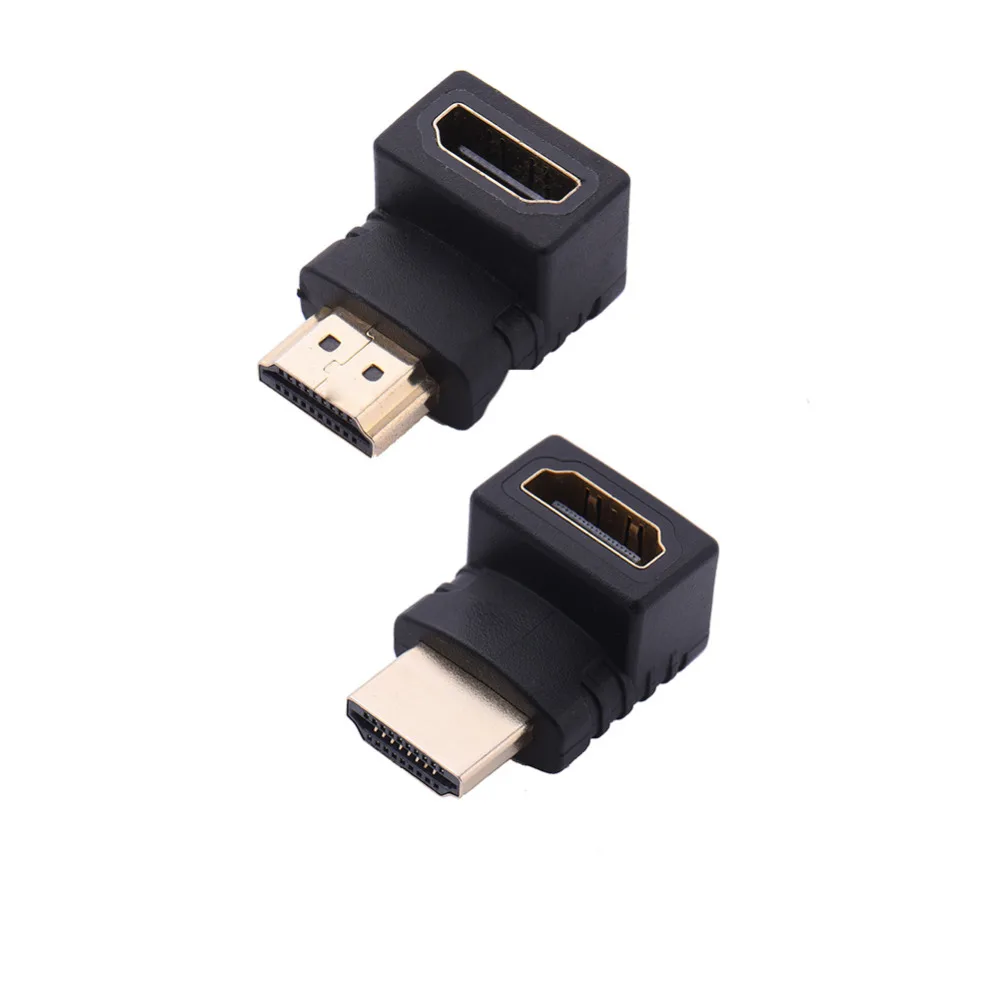 2pcs HDMI Right Angle 1.4 Adapter Male to Female 90 Degree / 270 Degree