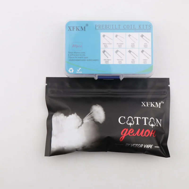Готовая катушка XFKM 8 в 1 Alien Clapton плавленый витой нагревательный провод Hive для