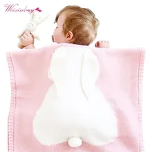 WEIXINBUY/5 цветов; детское одеяло с кроликом; вязаное крючком одеяло для новорожденных; детское индивидуальное хлопковое постельное белье; детское одеяло; s