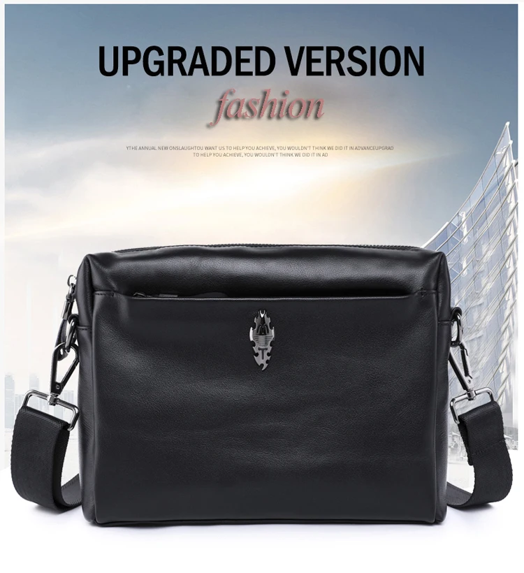 Wmnuo Для мужчин сумки Crossbody сумка из натуральной коровьей кожи мягкая сумка новые модные дизайнерские Для мужчин сумка-мессенджер Бизнес сумка 6038