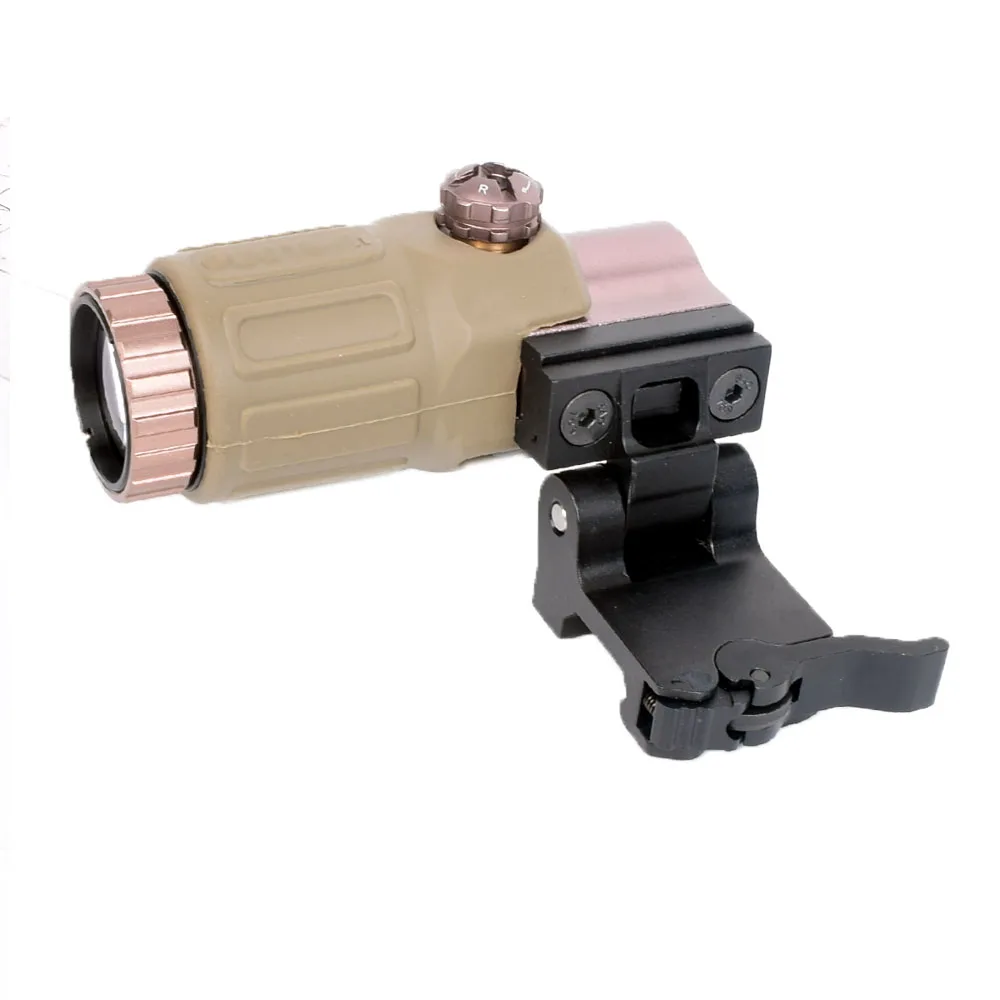 WIPSON الادسنس 3X المكبر مع التبديل إلى الجانب سريعة انفصال QD جبل للصيد الأسود الرمال والأحمر اللون