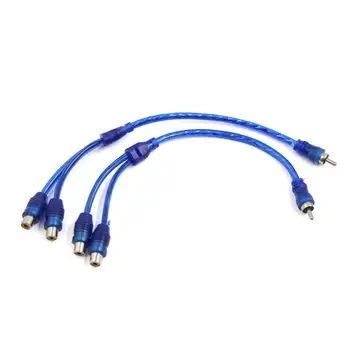 

uxcell 2Pcs Male to 2 Female RCA Car Amplifier Audio Splitter Adapter Y Cable Wire Cord