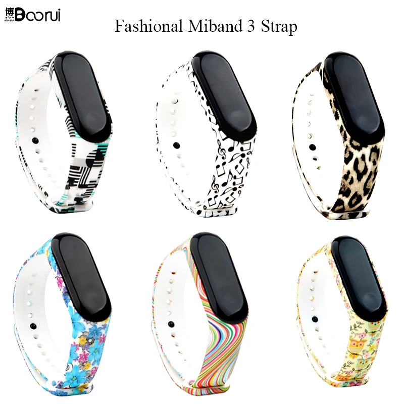 

BOORUI Fashional miband 3 strap Colorful sports wrist straps for Xiaomi Miband 3 Watch smart bracelets with different model