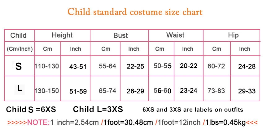 child size_