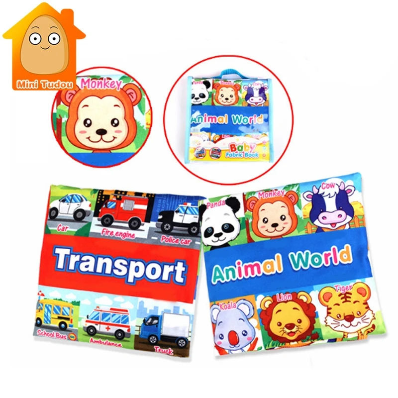 

Soft Cartoon Quiet Cloth Books For Newborn Children Educational Baby Rattles Infant Early Cognitive Development Activity Books