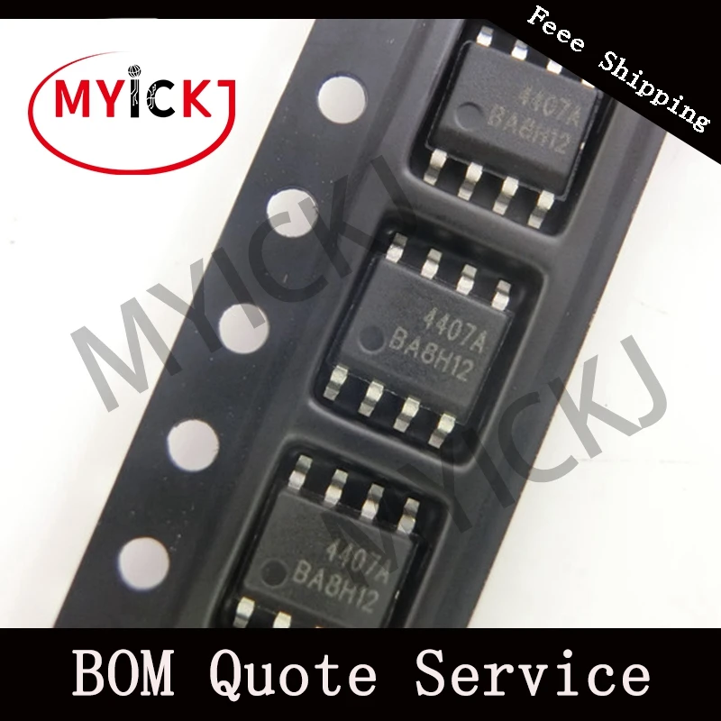 

10pcs AO4407A IC CHIP MOSFET P-CH 30V 12A 8SOIC 4407A