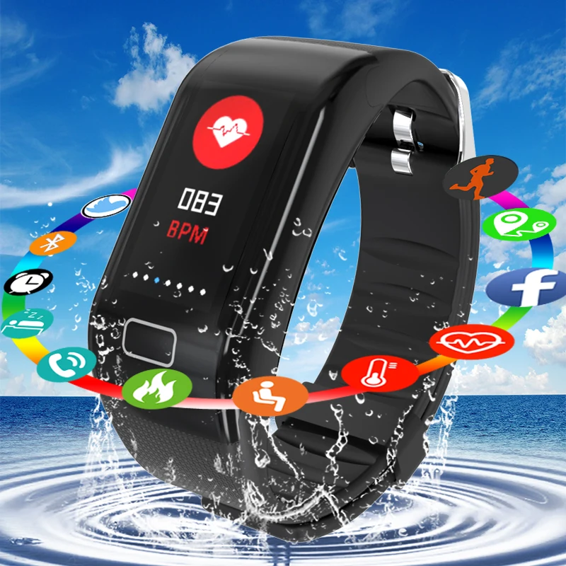 Спортивные часы reloj hombre умный цветной экран большой циферблат монитор сердечного
