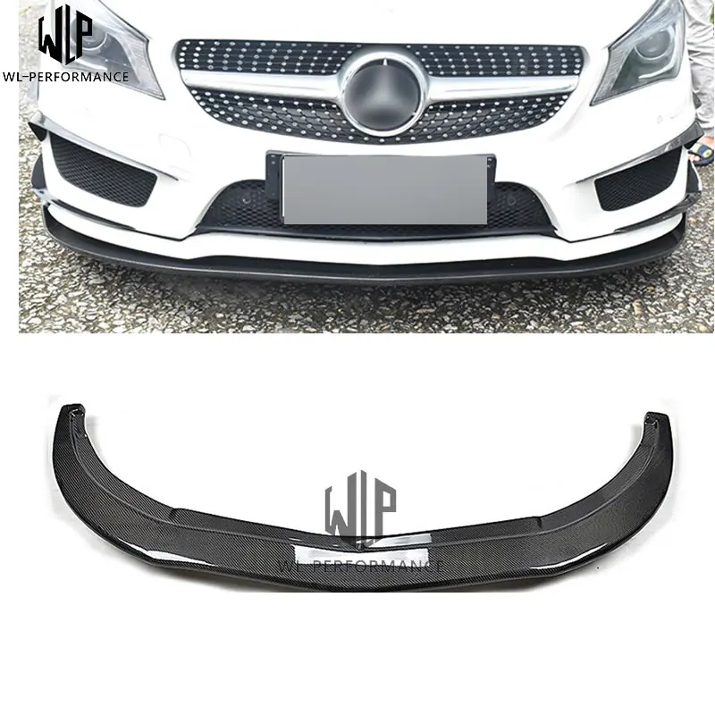 

CLA carbon fiber BRABUS type Front Bumper Lip Spoiler Diffuser car body kit for Mencedes Benz W117 sport car styling use 13-15