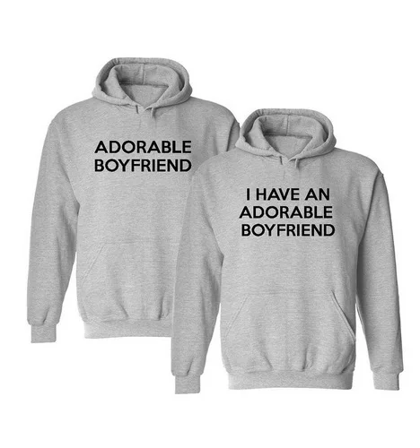 

I HAVE AN ADORABLE BOYFRIEND/GIRLFRIEND Fashion Couple Matching Hoodies Letter Printed Cotton Sweatshirts Pullover Size S-3XL