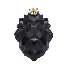 3D Lion Head Car Air Conditioning Air Vent Perfume Essential Oil Diffuser Aromatherapy Car Decoration(Black) A32