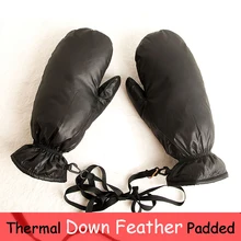 90% пуховые теплые лыжные перчатки для сноуборда, зимние теплые лыжные варежки для катания на лыжах и снегоходах, Длинные веревки для детей и пар