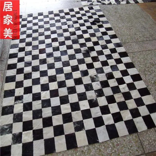 

2018 Бесплатная доставка коровья кожа лоскутный ковер для спальни 368