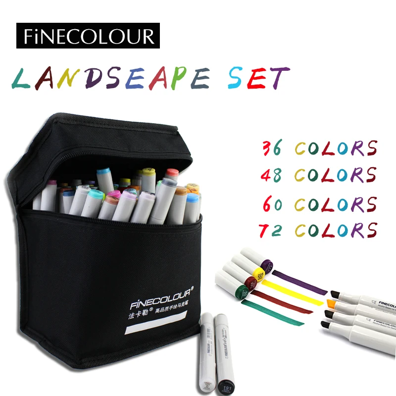 ФОТО Finecolour 160 PC Color Copic Double Headed Sketch Marker Pen Landscape Set Painting Sketch Art Copic Marker Pens Stationery