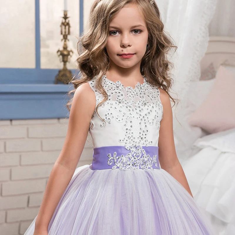Длинные платья для девочек; нарядное платье для девочек; элегантные платья; праздничная одежда; бальное платье для маленьких девочек; платье для дня рождения; YCBG1801