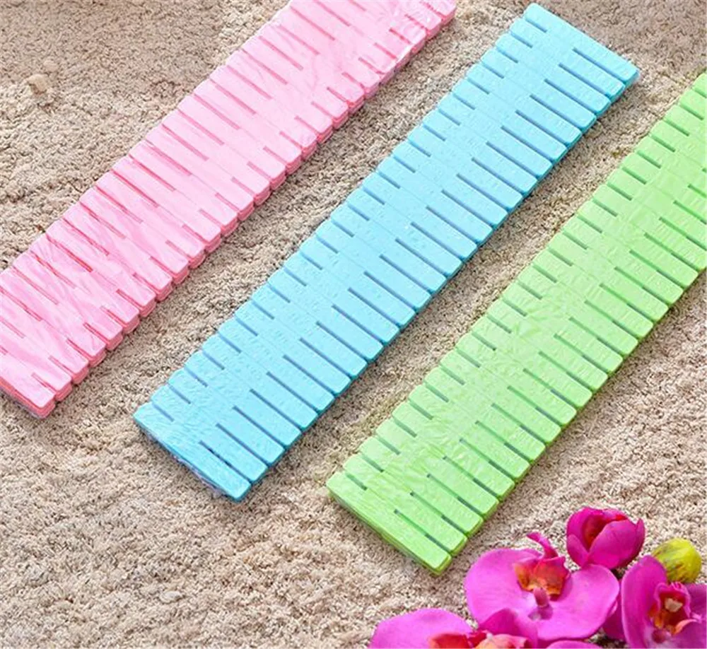 

4pcs/set Spacer Storage Box Plastic Grid Drawer Divider Household Grid Sub-grid Plate Finishing Folding Clothing Organizer 1813c