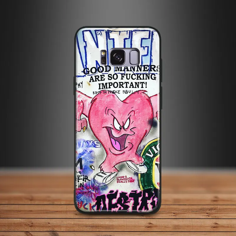 

Street graffiti Trend Visual arts Soft Silicone Phone Case Shell Cover For Samsung S7 Edge S8 S9 Plus Note 8 9