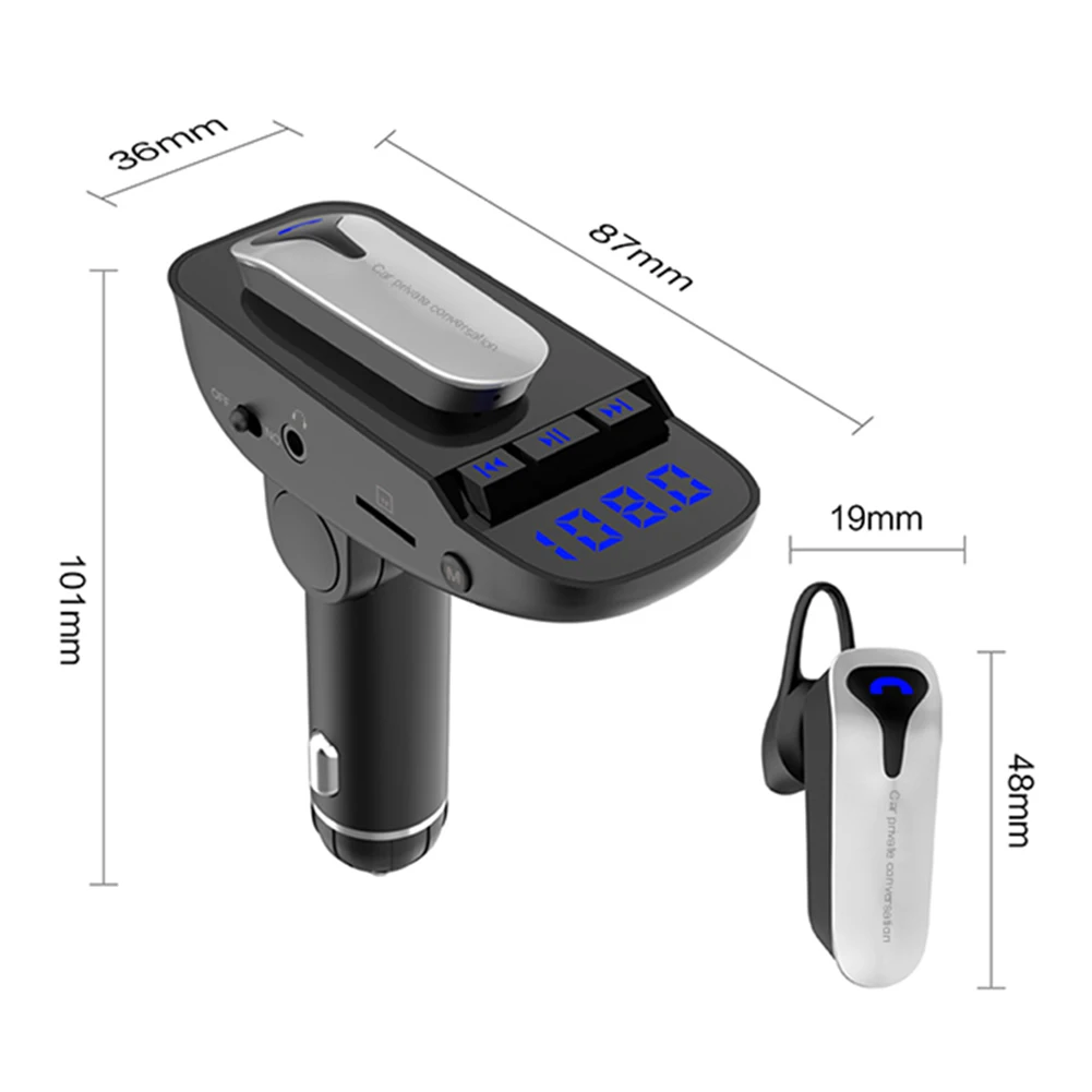 Bluetooth, FM передатчик, автомобильный комплект с гарнитурой FM модулятор Автомобильный Bluetooth MP3 плеер usb-чейнджер Поддержка TF карты