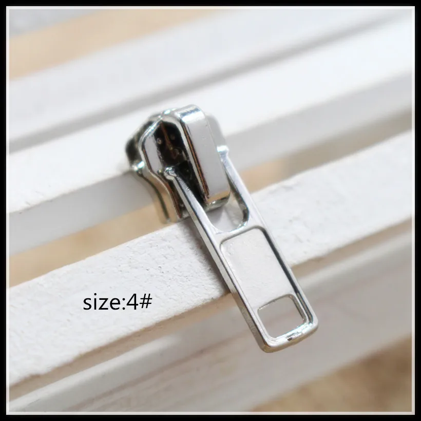 4 Wholesale 10pcs Zipper Sliders Silver Metal Zipper Pulls zipper Head