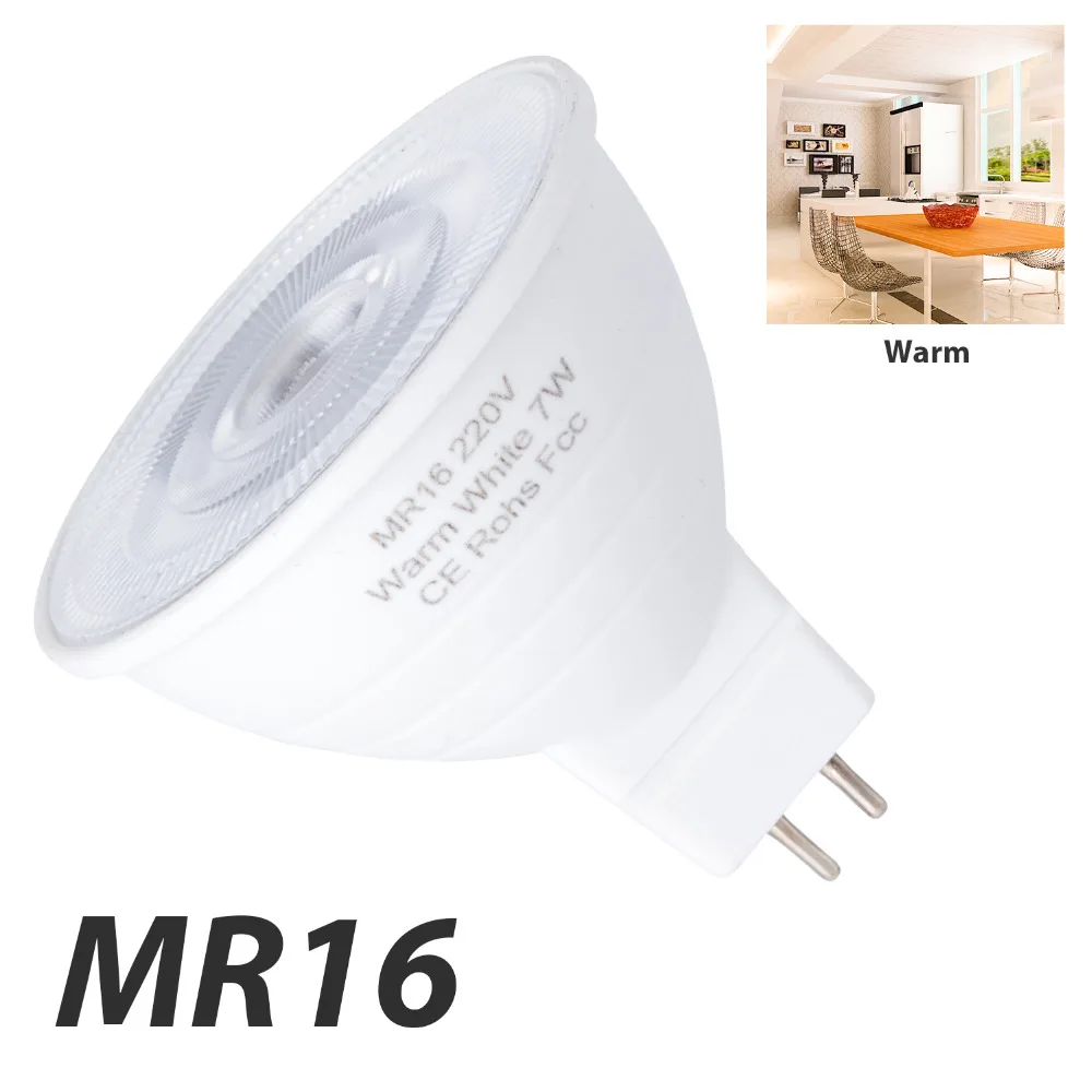 

GU10 LED Lamp MR16 Led Spot Light Bulb gu5.3 Bombillas led 5W 7W Lampada AC 200-240V Lampara 220V Energy Saving Home Lighting