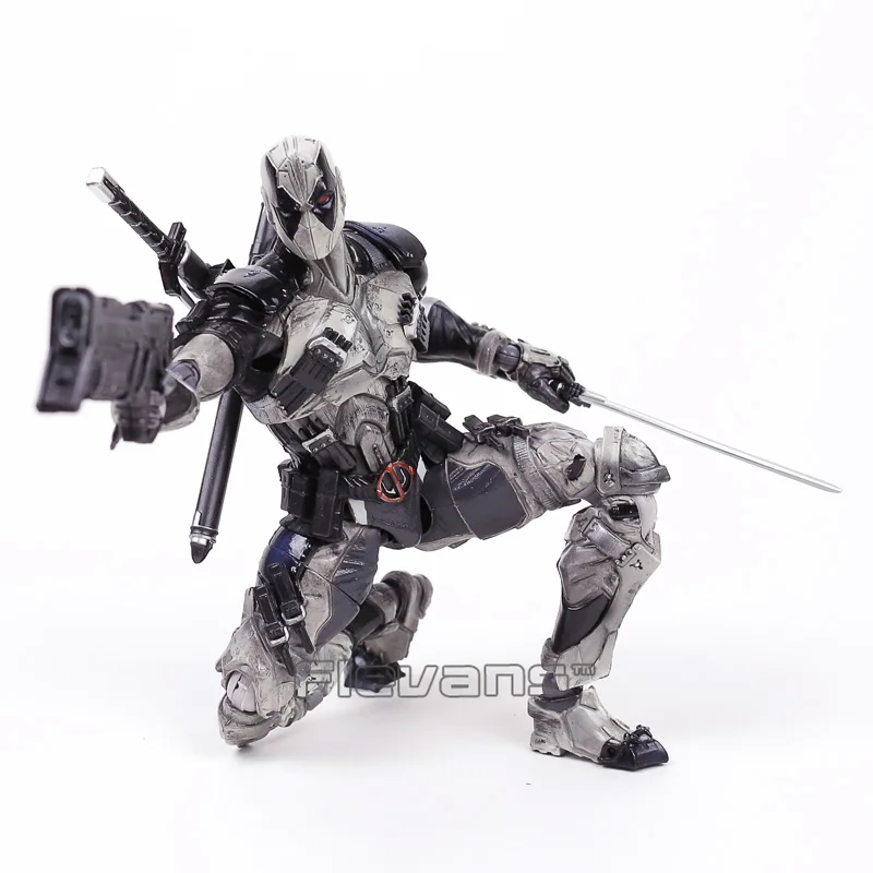 

PLAY ARTS KAI Deadpool Grey Edition PVC Action Figure Collectible Model Toy 25cm