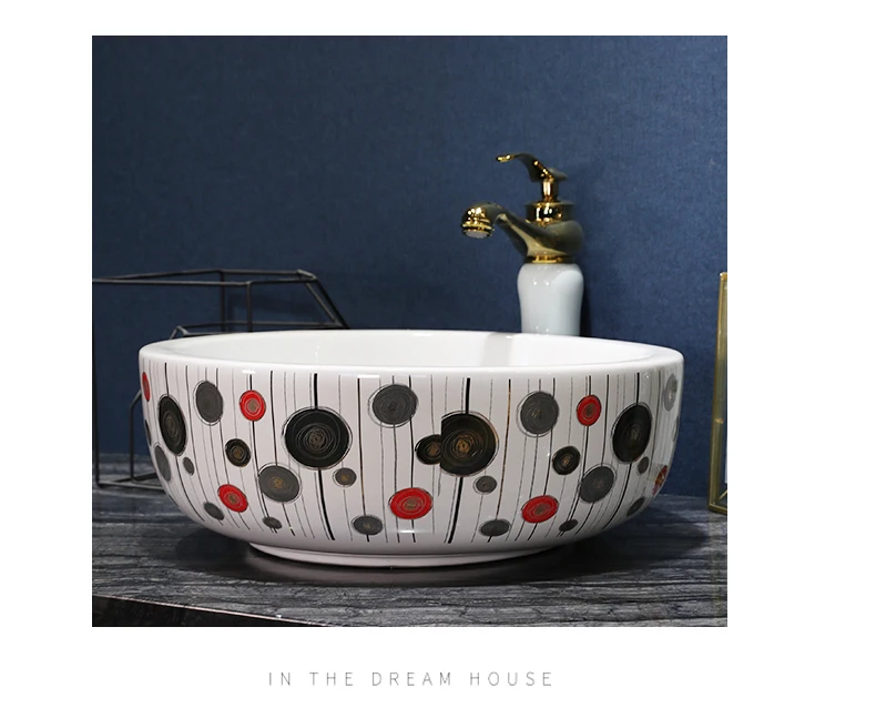 Luxurious Artistic porcelain bathroom vanity bathroom sink bowl countertop Square Ceramic wash basin bathroom sink (3)