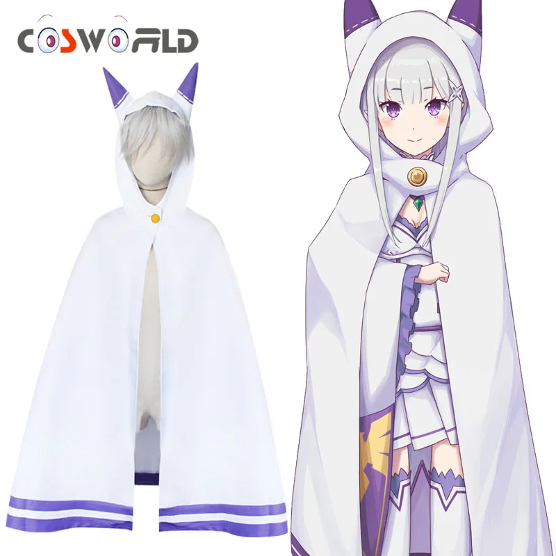 Coshome Re Zero Kara Hajimeru Isekai Seikatsu Emilia пальто плащ Girls Jacket Cosplay вечерние костюмы женская
