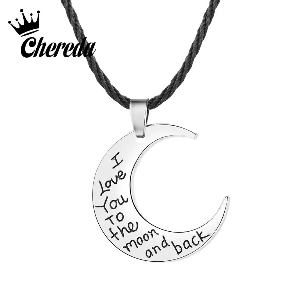 Chereda Moon and Back милое ожерелье для влюбленных 3 цвета дружба женщины очарование