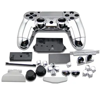 

Silver Full Set Housing Shell buttons Cover Plating Case For PlayStation 4 DualShock 4 Wireless Gamepad PS4 V1 Old Controller