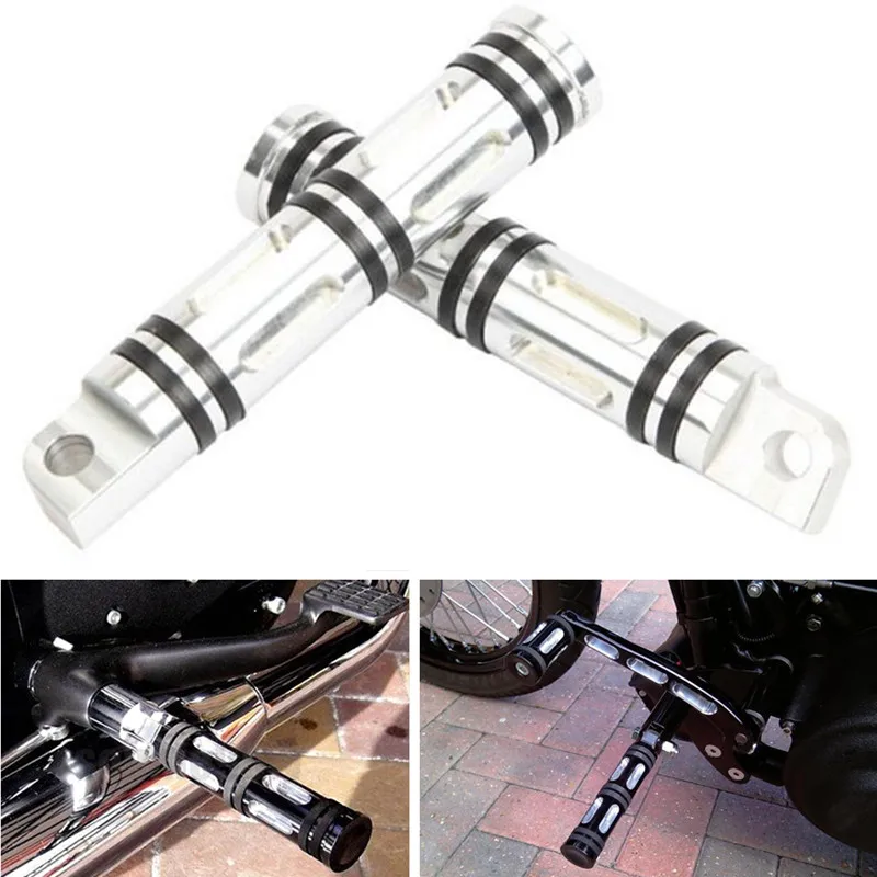 2 Pcs/Lot CNC Aluminum Motorcycle Edge Cut Foot pegs Footrest Foot