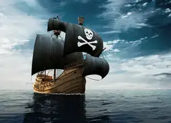Пиратский корабль морская тема сцены фото студии виниловый ткань высокого качества Компьютер печати вечерние фото фон