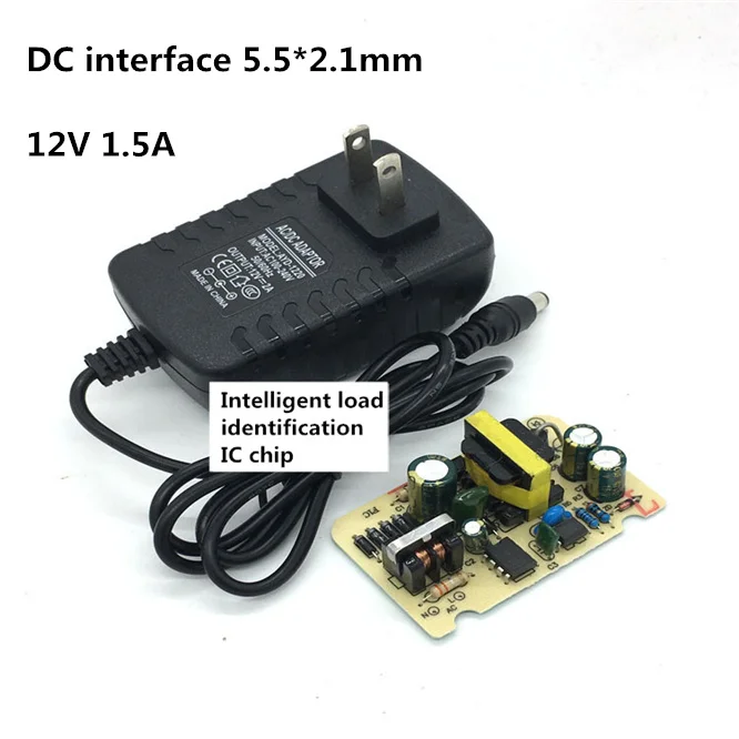 

DC interface 5.5x2.1mm Universal power adapter DC 12V 1.5A AC 100-240V Converter Adapter Charger Power Supply US Plug 100mVp-p