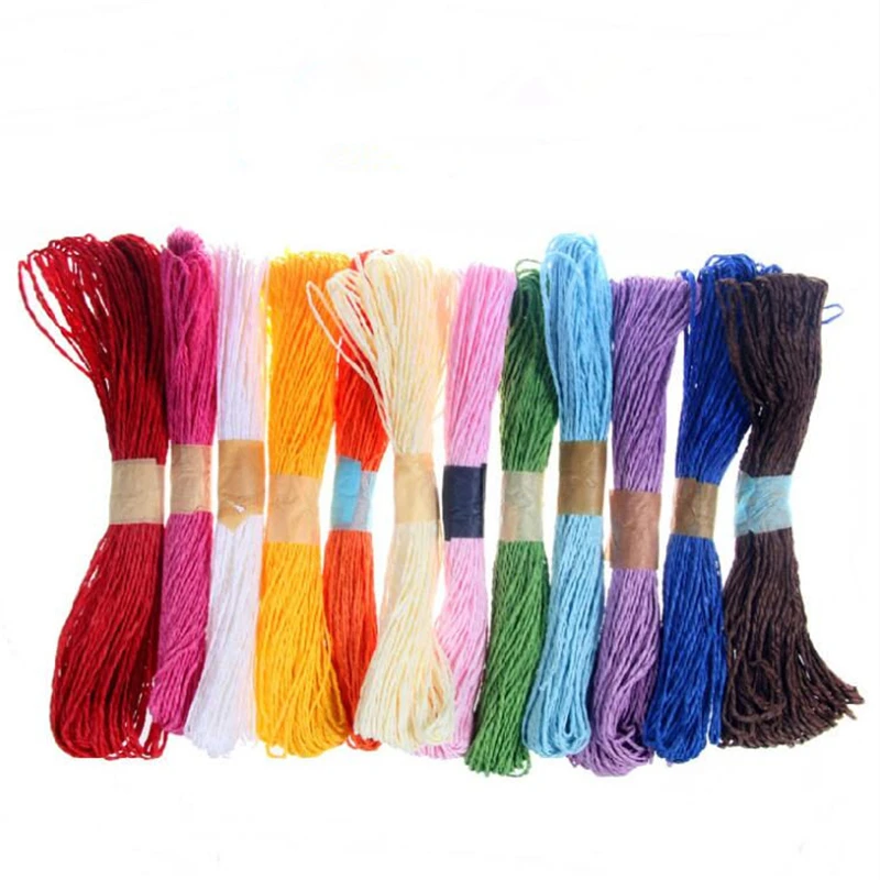 30m Decorative DIY colorful craft paper Cords Twine Twisted Rope String