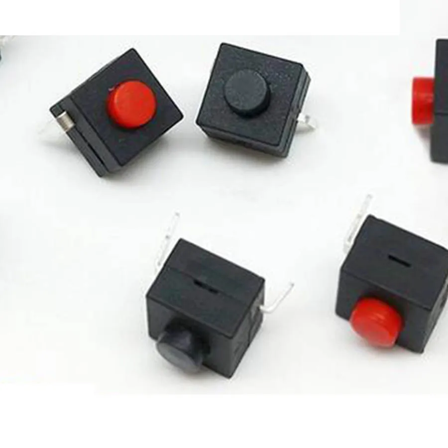 30pcs Mini self locking switch 8*8*8.4mm 2 pins switch push buttone