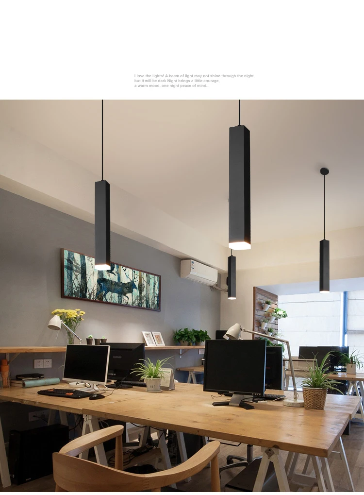

Fashion Black Metal chandelier Good Quality Simple lighting fixture Modern Fashion Lamps One Piece Dining Room Bar Lighting F